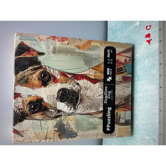 PPuzzling Headline Dog 1000 Piece Jigsaw Puzzle - Picture 1 of 3